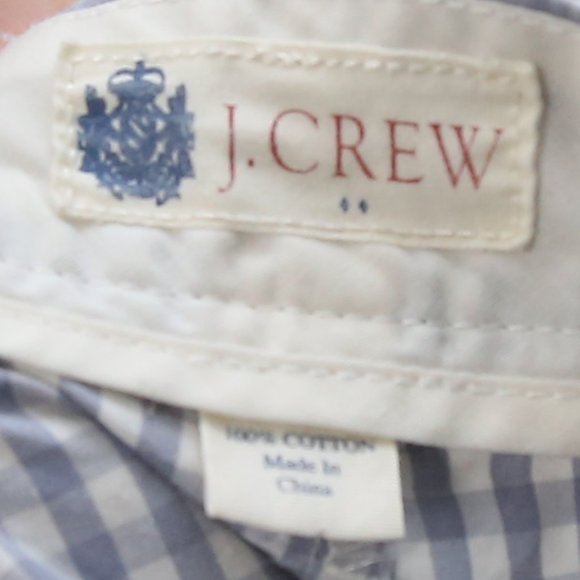 J.CREW Factory Gingham Plaid Blue White Men's Cotton Shorts Size 32 - Picture 8 of 8